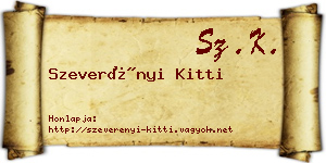 Szeverényi Kitti névjegykártya